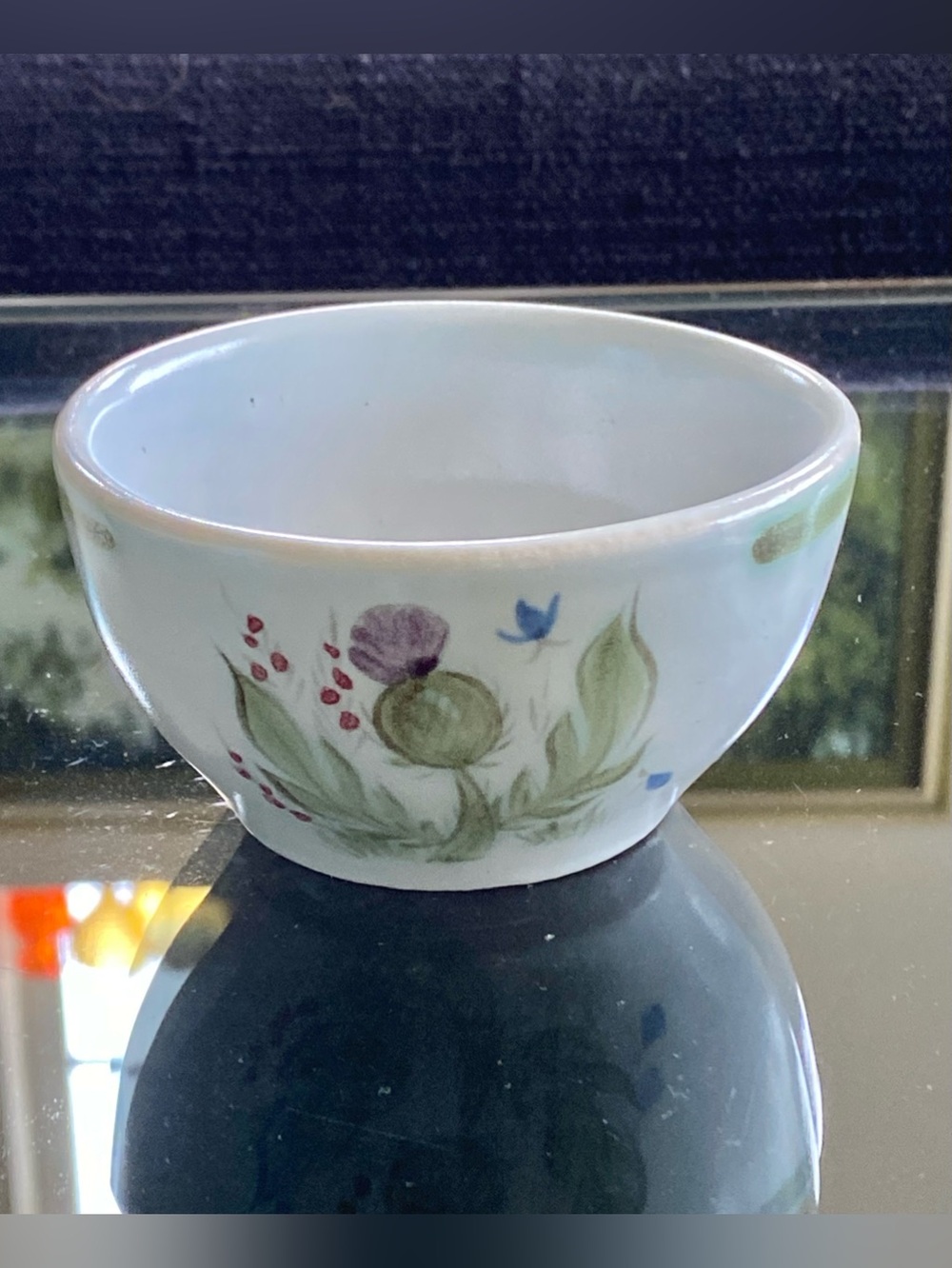 Buchan Thistleware Pottery Small Open Sugar Bowl Made in Scotland Marked 189/5